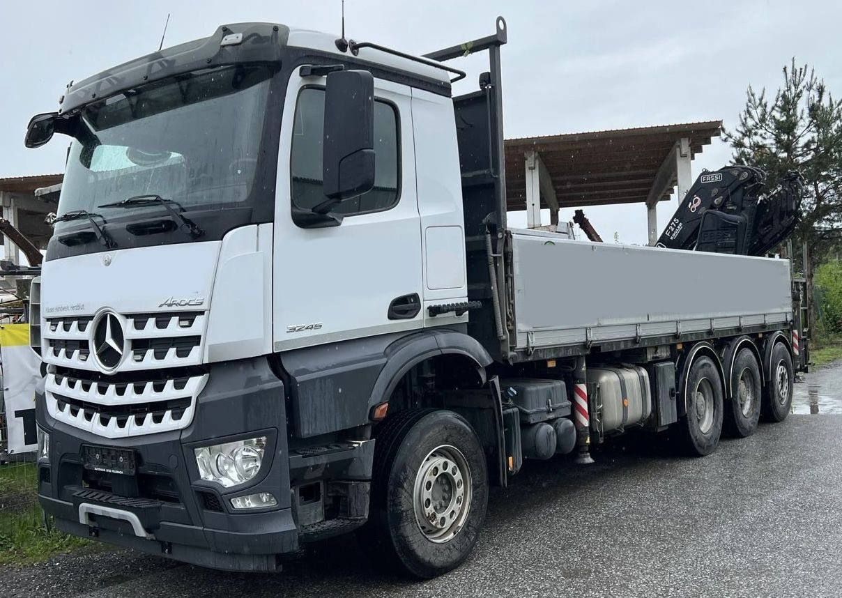 MERCEDES-BENZ Hiab Palfinger Fassi F275-5 JIB-3 - Dropside/ Flatbed truck: picture 1 MERCEDES-BENZ Hiab Palfinger Fassi F275-5 JIB-3 - Dropside/ Flatbed truck: picture 1
