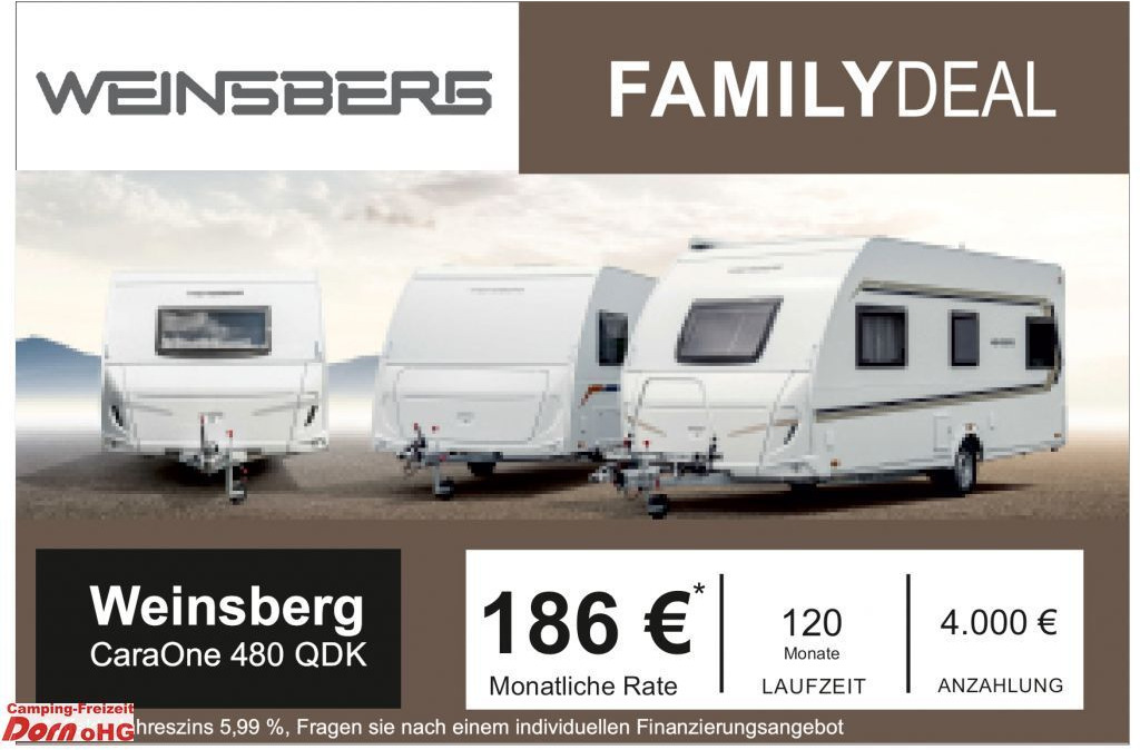 New Caravan Weinsberg CaraOne 480 QDK Viel Ausstattung: picture 1