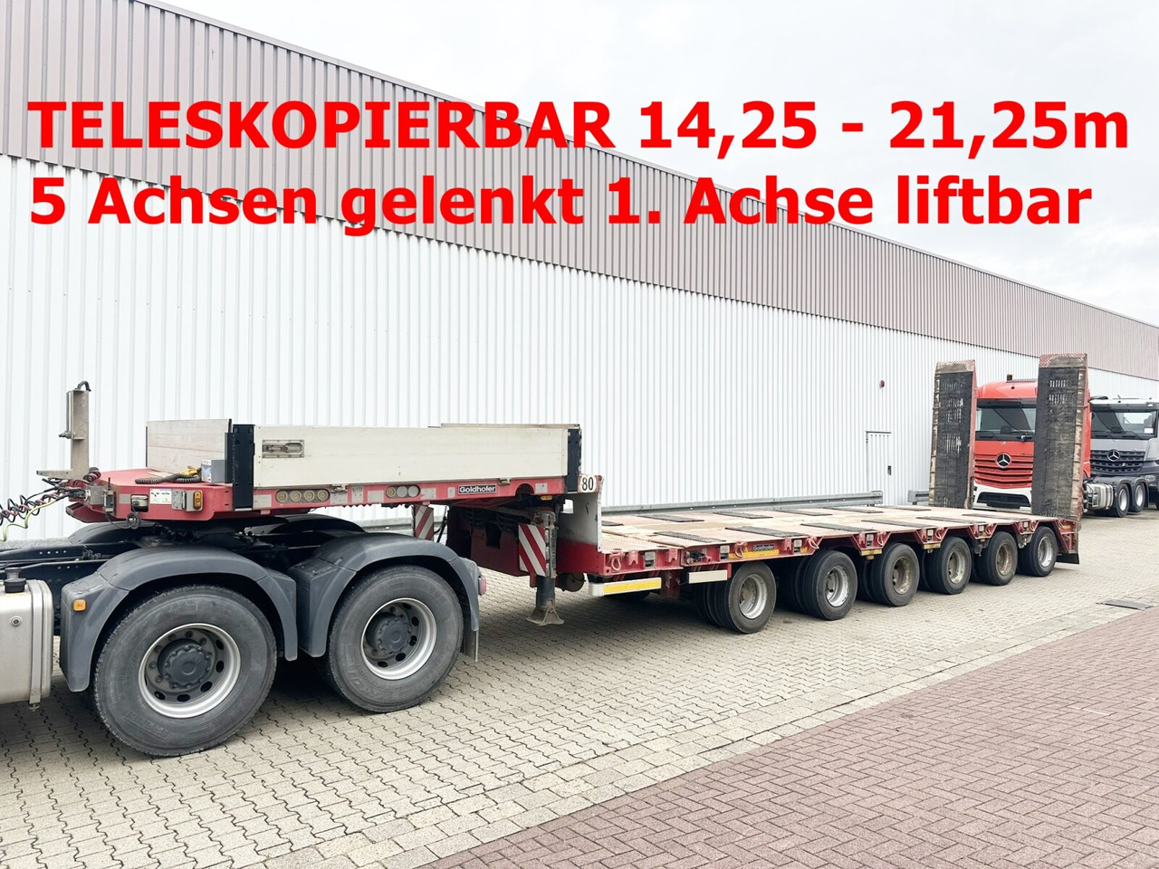 Goldhofer STZ L 6-67/80 A STZ-L 6-67/80 A, 6 Achsen, 86.000kg Ges.-Gew. - Low loader semi-trailer: picture 1 Goldhofer STZ L 6-67/80 A STZ-L 6-67/80 A, 6 Achsen, 86.000kg Ges.-Gew. - Low loader semi-trailer: picture 1