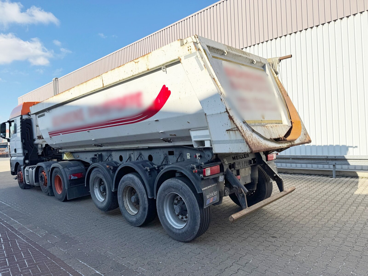 Tipper semi-trailer Meiller MHPS 12/27 MHPS 12/27, Stahlmulde ca. 26m³, Liftachse: picture 6
