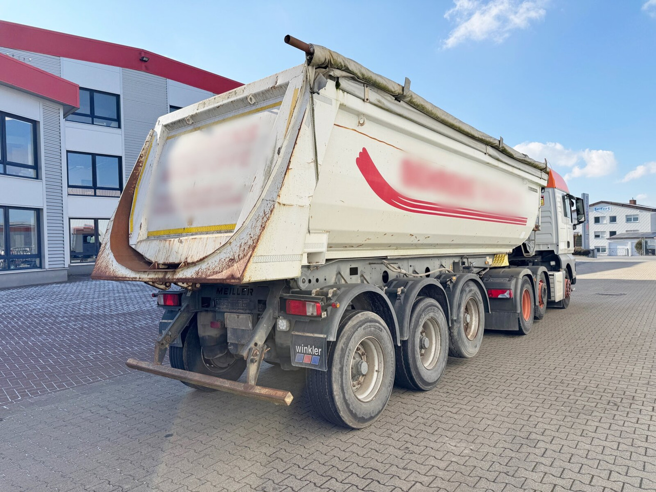 Tipper semi-trailer Meiller MHPS 12/27 MHPS 12/27, Stahlmulde ca. 26m³, Liftachse: picture 8