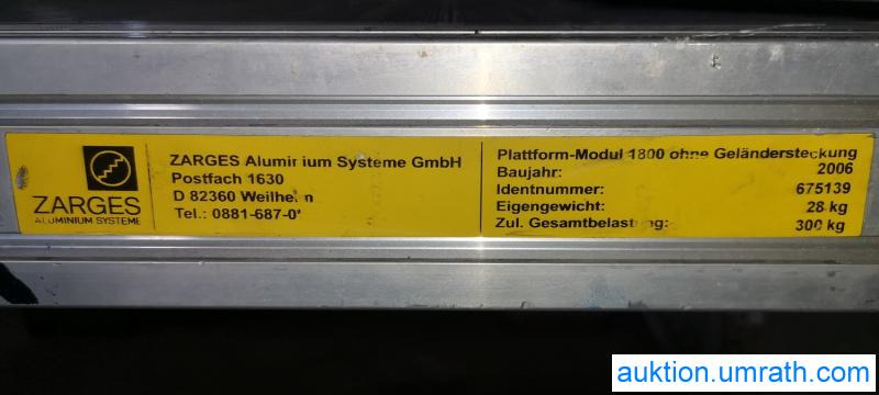 Posten Konvolut Zarges Plattform Laufsteg Bühne Überstieg Gehsteig Sockel Treppen Aluminium hochwertig - Workshop equipment: picture 4 Posten Konvolut Zarges Plattform Laufsteg Bühne Überstieg Gehsteig Sockel Treppen Aluminium hochwertig - Workshop equipment: picture 4