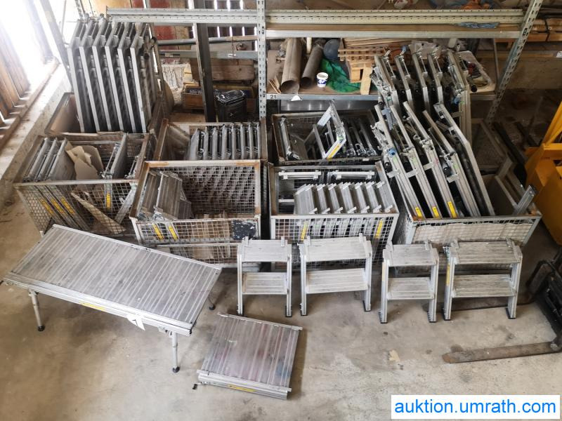 Posten Konvolut Zarges Plattform Laufsteg Bühne Überstieg Gehsteig Sockel Treppen Aluminium hochwertig - Workshop equipment: picture 1 Posten Konvolut Zarges Plattform Laufsteg Bühne Überstieg Gehsteig Sockel Treppen Aluminium hochwertig - Workshop equipment: picture 1