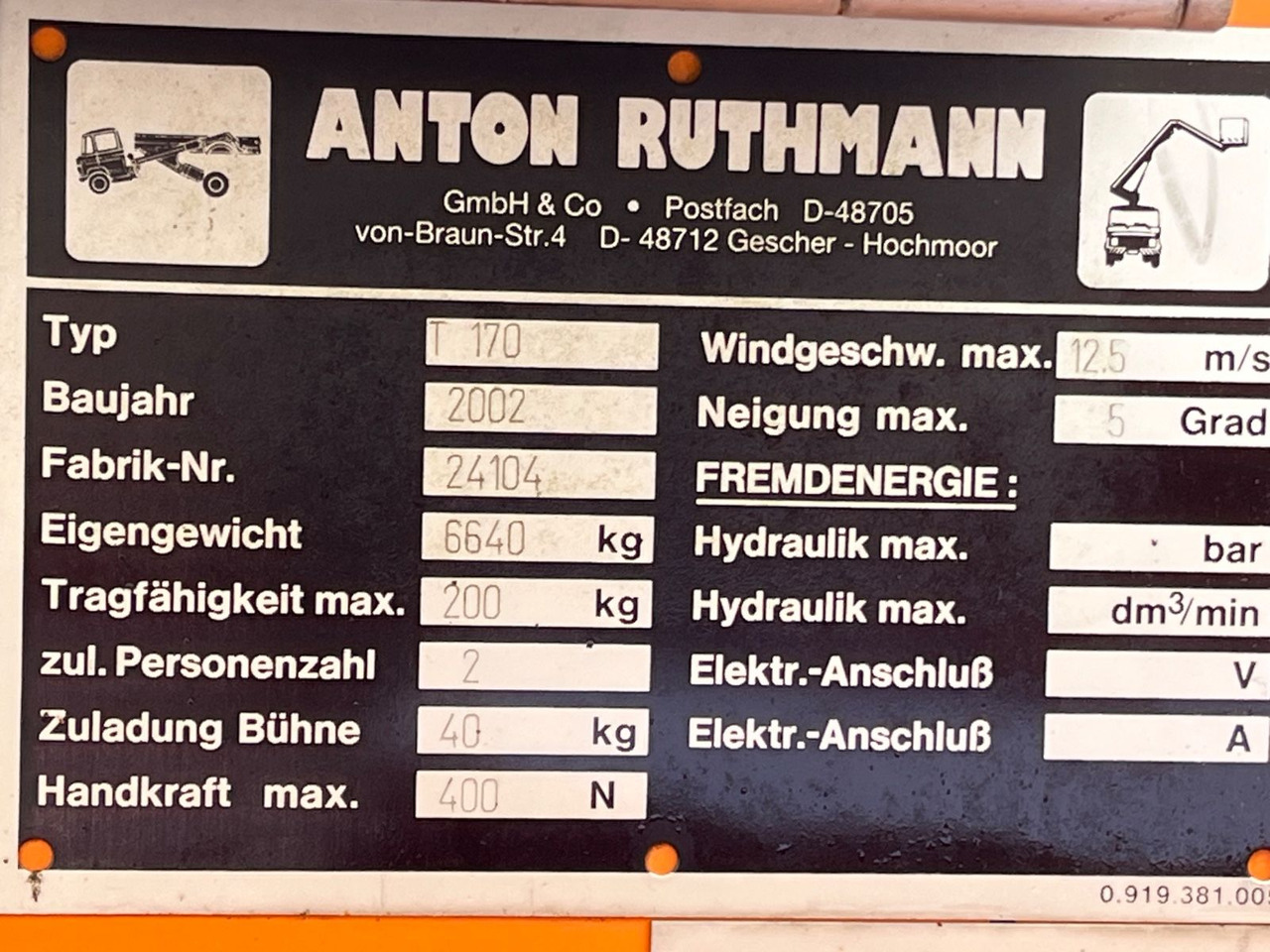 Truck mounted aerial platform Mercedes-Benz Vario 814 DA 4x4 Ruthmann T 170: picture 10