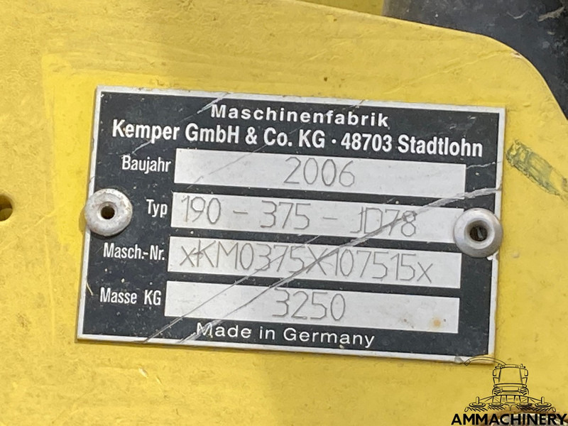 Corn header for transportation of food Kemper 375 Inspected: picture 16