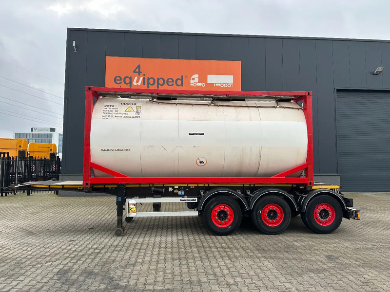 Burg 20FT ADR (EX/II, EX/III, FL, AT) Chassis + Tankcontainer 26.000L /3 baffels - Tank semi-trailer: picture 2 Burg 20FT ADR (EX/II, EX/III, FL, AT) Chassis + Tankcontainer 26.000L /3 baffels - Tank semi-trailer: picture 2