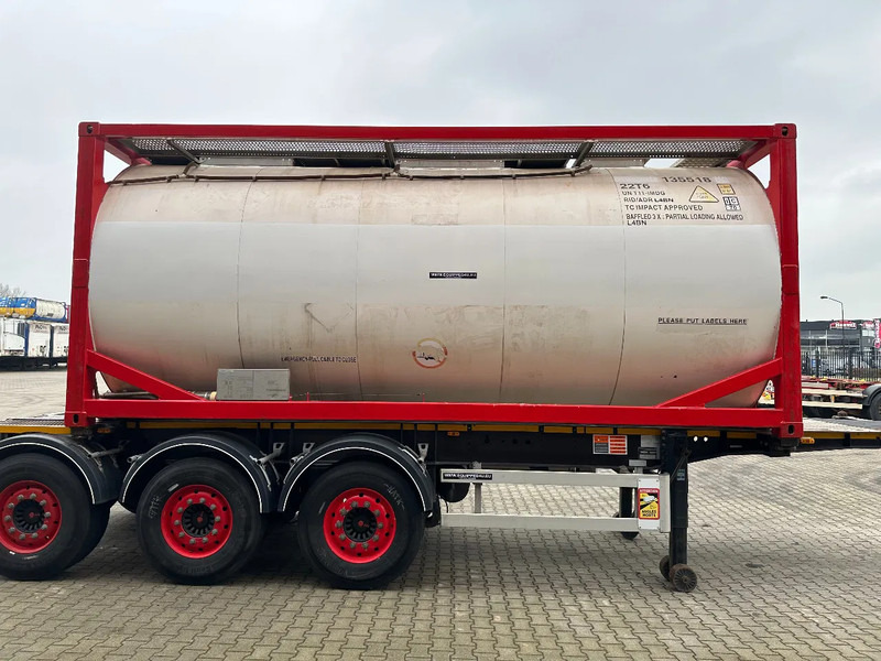 Burg 20FT ADR (EX/II, EX/III, FL, AT) Chassis + Tankcontainer 26.000L /3 baffels - Tank semi-trailer: picture 3 Burg 20FT ADR (EX/II, EX/III, FL, AT) Chassis + Tankcontainer 26.000L /3 baffels - Tank semi-trailer: picture 3