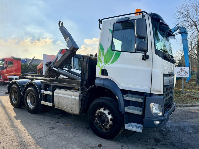 DAF CF 460 6x4 FAT HOOKLIFT - WB 3m35 - STEEL SPRING / BIG AXLES HUB REDUCTION - EURO 6 - BE TRUCK - Hook lift truck: picture 1 DAF CF 460 6x4 FAT HOOKLIFT - WB 3m35 - STEEL SPRING / BIG AXLES HUB REDUCTION - EURO 6 - BE TRUCK - Hook lift truck: picture 1