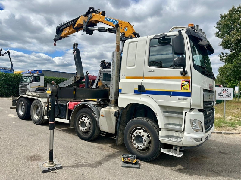 DAF CF 480 8x4 HOOKLIFT + CRANE (19m!) EFFER 205 / 6S + WINCH - RETARDER - *165.000km* - VERY NICE - Hook lift truck, Crane truck: picture 1 DAF CF 480 8x4 HOOKLIFT + CRANE (19m!) EFFER 205 / 6S + WINCH - RETARDER - *165.000km* - VERY NICE - Hook lift truck, Crane truck: picture 1