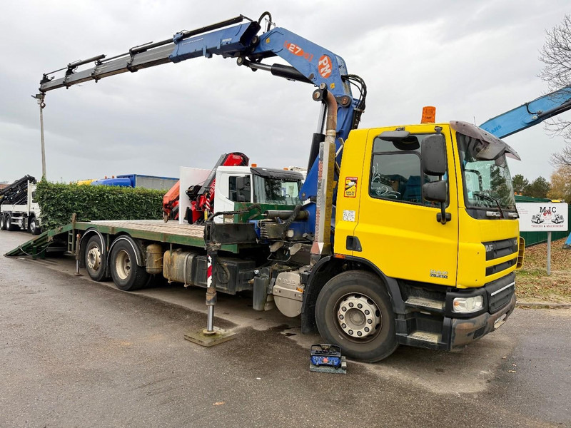 DAF CF 75.310 6X2 + CRANE PM 27 S-4 + RADIO + WINCH - FULL RAMP - LIFT + STEERING AXLE - MANUAL GEARBOX - FR TRUCK - Crane truck: picture 1 DAF CF 75.310 6X2 + CRANE PM 27 S-4 + RADIO + WINCH - FULL RAMP - LIFT + STEERING AXLE - MANUAL GEARBOX - FR TRUCK - Crane truck: picture 1