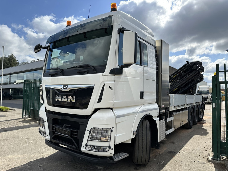 Dropside/ Flatbed truck, Crane truck MAN TGX 35.420 8x4-4 TRIDEM PRTISCHE 6m40 + KRAN (26m!) HIAB X-HIPRO 408 E-5 + JIB 100X-5  - *306.245km* - BE TRUCK: picture 19