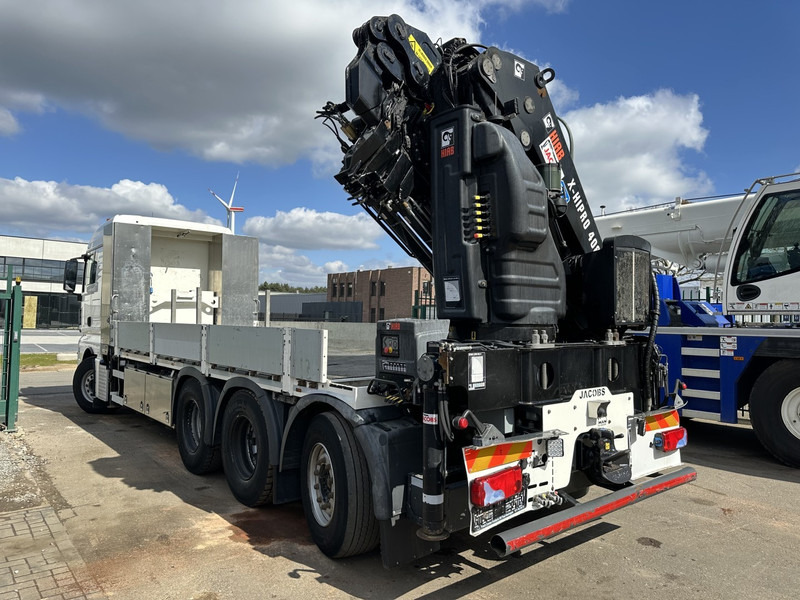 Dropside/ Flatbed truck, Crane truck MAN TGX 35.420 8x4-4 TRIDEM PRTISCHE 6m40 + KRAN (26m!) HIAB X-HIPRO 408 E-5 + JIB 100X-5  - *306.245km* - BE TRUCK: picture 8
