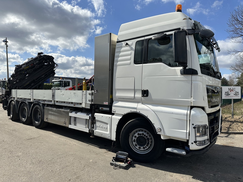 MAN TGX 35.420 8x4-4 TRIDEM PRTISCHE 6m40 + KRAN (26m!) HIAB X-HIPRO 408 E-5 + JIB 100X-5 - *306.245km* - BE TRUCK - Dropside/ Flatbed truck, Crane truck: picture 1 MAN TGX 35.420 8x4-4 TRIDEM PRTISCHE 6m40 + KRAN (26m!) HIAB X-HIPRO 408 E-5 + JIB 100X-5 - *306.245km* - BE TRUCK - Dropside/ Flatbed truck, Crane truck: picture 1