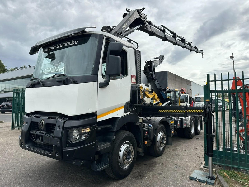 Renault C460 8x4 HOOKLIFT + (19m!) CRANE HIAB 288 E-6 HIDUO - RADIO - 5/6 F - STEEL SPRING / HUB REDUCTION - BE TRUCK - Hook lift truck, Crane truck: picture 3 Renault C460 8x4 HOOKLIFT + (19m!) CRANE HIAB 288 E-6 HIDUO - RADIO - 5/6 F - STEEL SPRING / HUB REDUCTION - BE TRUCK - Hook lift truck, Crane truck: picture 3