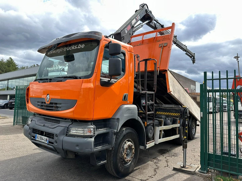 Renault KERAX 380 DXI 6x4 TIPPER + CRANE HIAB 144 B-3 - RADIO - *246.000km* - RETARDER - BORDMATIC - EURO 5 - Tipper, Crane truck: picture 2 Renault KERAX 380 DXI 6x4 TIPPER + CRANE HIAB 144 B-3 - RADIO - *246.000km* - RETARDER - BORDMATIC - EURO 5 - Tipper, Crane truck: picture 2