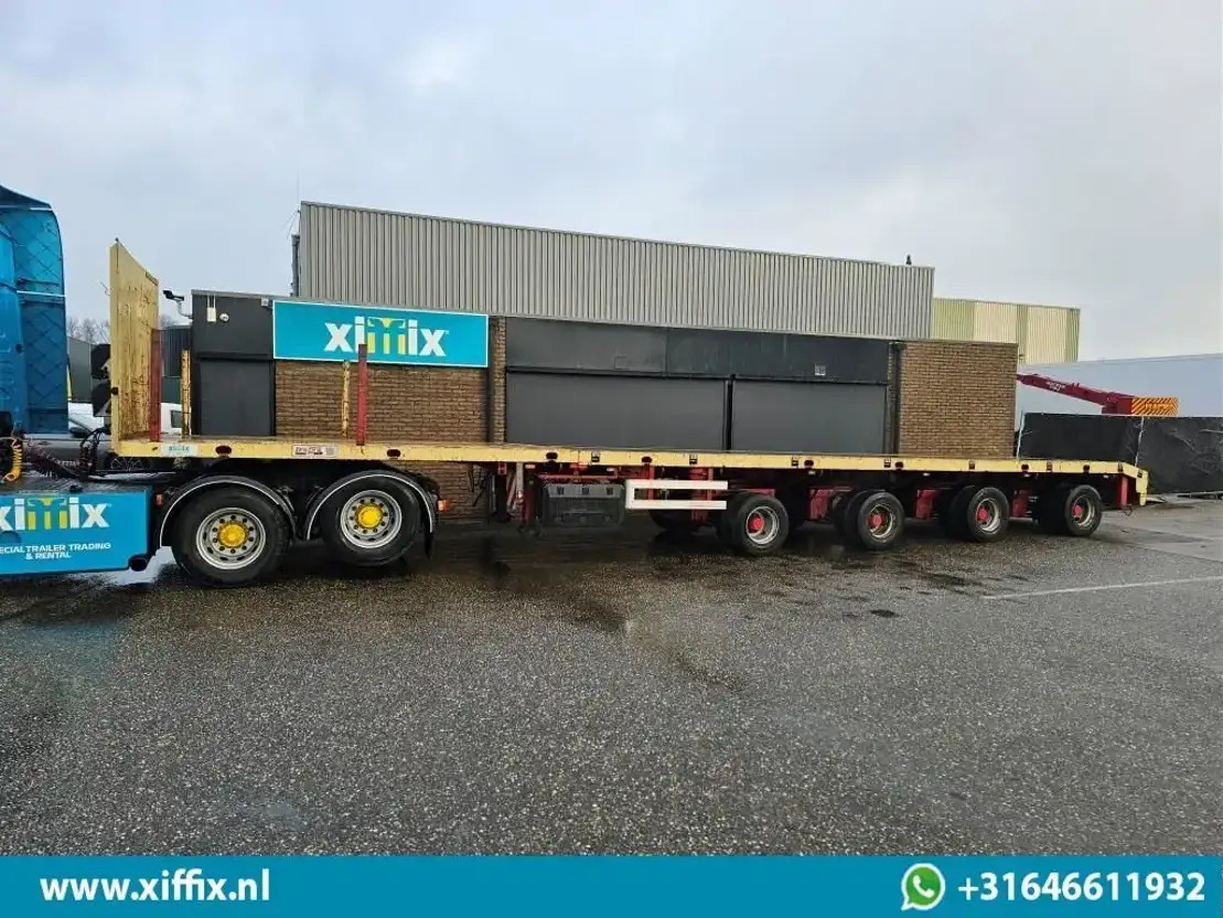 ES-GE 4-ass. Vlakke uitschuifbare Mega oplegger / 4x gestuurd / 14129 - Dropside/ Flatbed semi-trailer: picture 5 ES-GE 4-ass. Vlakke uitschuifbare Mega oplegger / 4x gestuurd / 14129 - Dropside/ Flatbed semi-trailer: picture 5