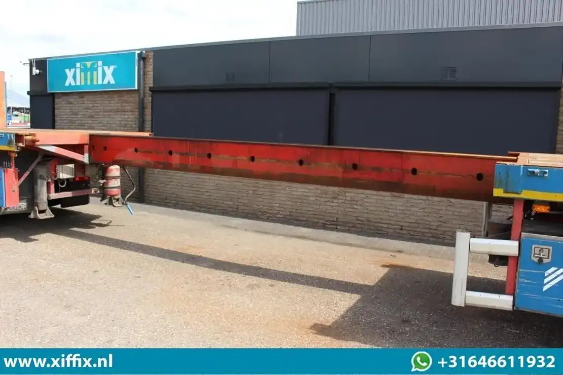 Floor 3-ass. Vlakke uitschuifbare oplegger / 2x gestuurd / 13908 - Dropside/ Flatbed semi-trailer: picture 4 Floor 3-ass. Vlakke uitschuifbare oplegger / 2x gestuurd / 13908 - Dropside/ Flatbed semi-trailer: picture 4