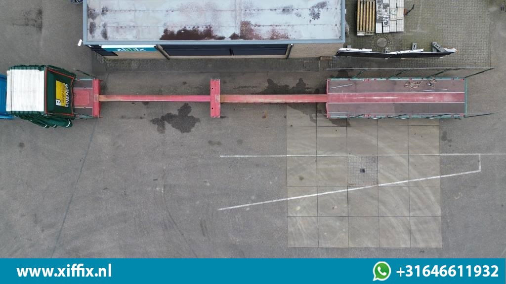 Dropside/ Flatbed semi-trailer Meusburger 3-ass. Vlakke dubbel 2x uitschuifbare oplegger met huifopbouw / 3x ge: picture 6