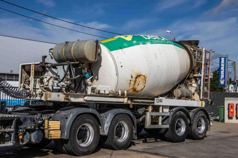 TURBO'S HOET BETON MIXER/MALAXEUR/MISCHER 10M3 +MOTOR/MOTEUR - Concrete mixer semi-trailer: picture 1 TURBO'S HOET BETON MIXER/MALAXEUR/MISCHER 10M3 +MOTOR/MOTEUR - Concrete mixer semi-trailer: picture 1