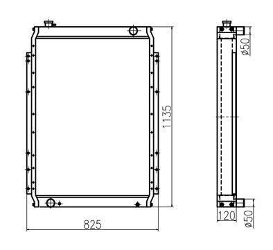 KOMATSU PC220-7, PC220-7LC, PC230-7LC, PC230-7, PC230NHD-7, PC210NCL-7, PC240NLC-7, PC200LL-7 - Radiator for Excavator: picture 4 KOMATSU PC220-7, PC220-7LC, PC230-7LC, PC230-7, PC230NHD-7, PC210NCL-7, PC240NLC-7, PC200LL-7 - Radiator for Excavator: picture 4