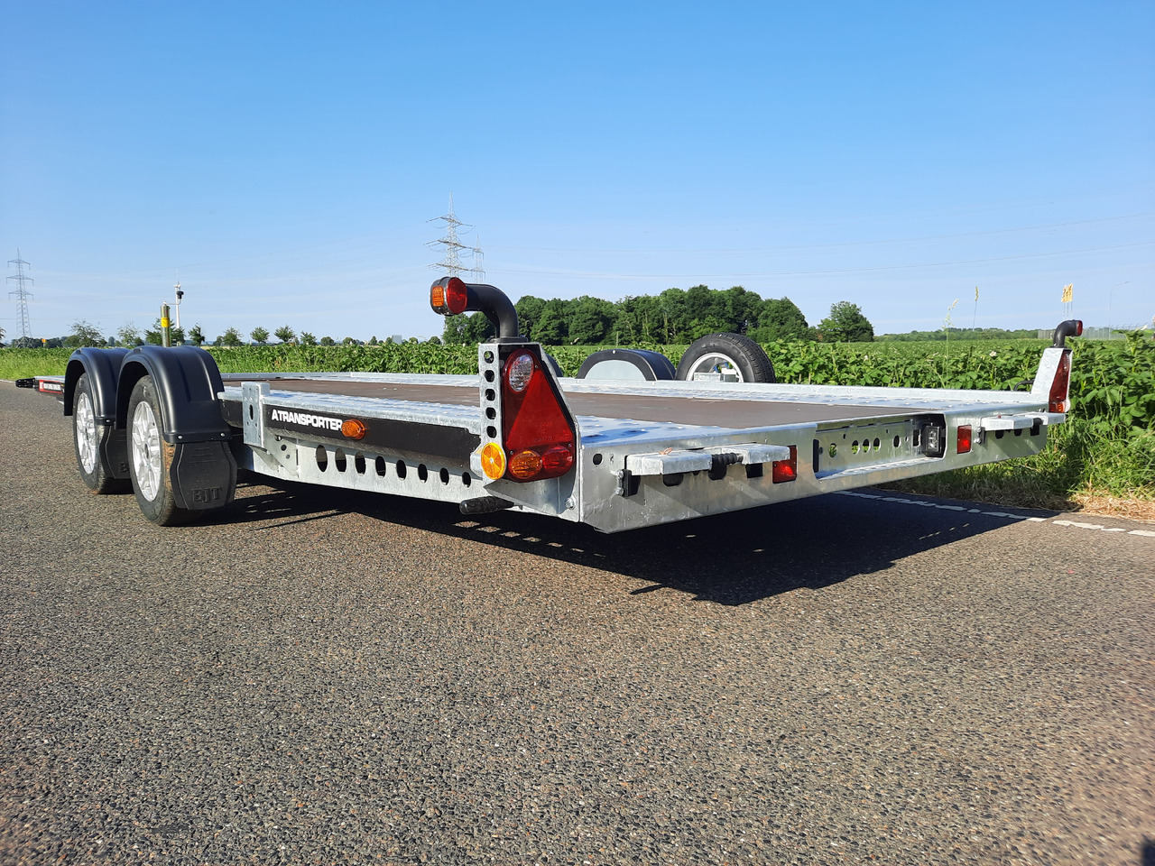 Autotransporter trailer Brian James A4 Transporter 500x200cm blackline Alufelgen easy glide Rampen 240cm Reifenregal 3000kg: picture 14