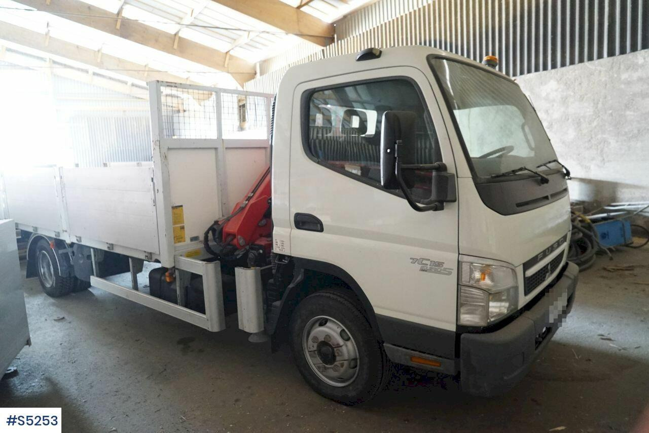 Crane truck with flat Mitsubishi Canter 7C15 - Crane truck: picture 1 Crane truck with flat Mitsubishi Canter 7C15 - Crane truck: picture 1