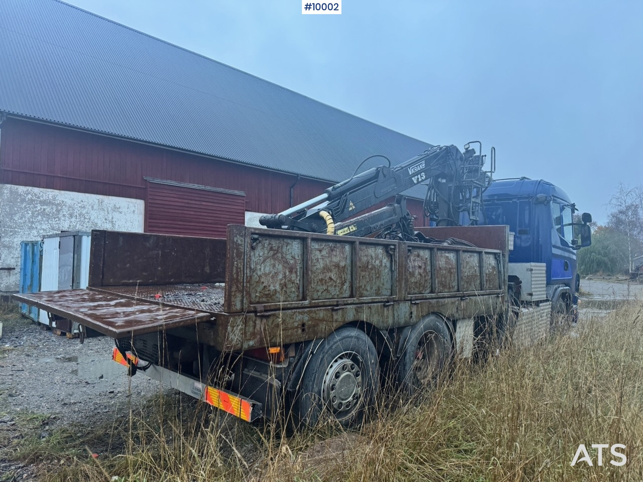 Scania R124 6x2 Flatbed truck with timber crane - Dropside/ Flatbed truck, Crane truck: picture 4 Scania R124 6x2 Flatbed truck with timber crane - Dropside/ Flatbed truck, Crane truck: picture 4