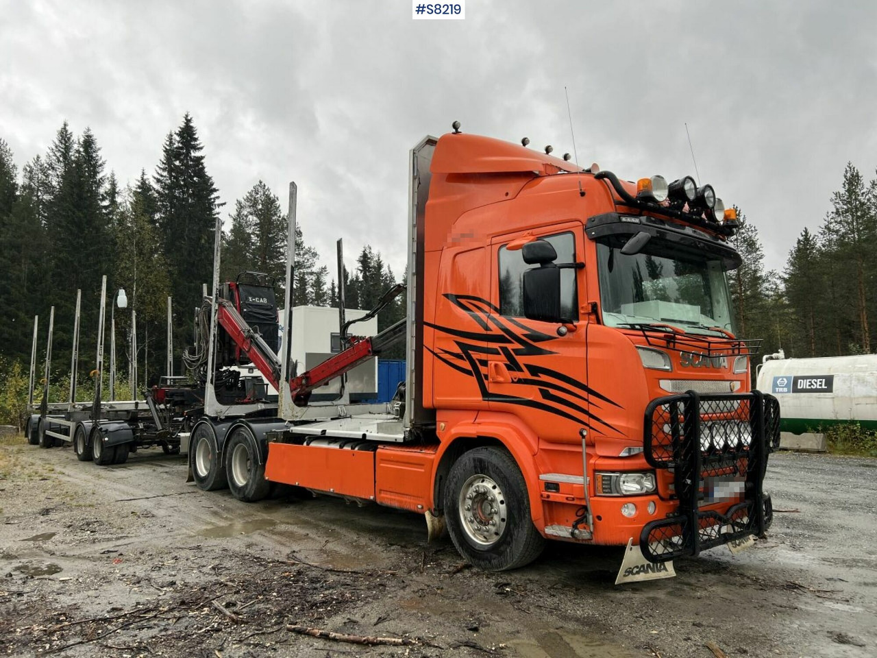 Scania R730 Timber truck with wagon and crane - Log truck: picture 2 Scania R730 Timber truck with wagon and crane - Log truck: picture 2