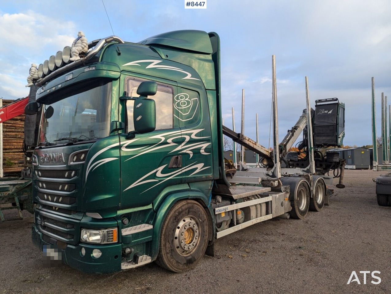 Timber Truck Scania R580 6X4 with crane and wagon - Log truck: picture 1 Timber Truck Scania R580 6X4 with crane and wagon - Log truck: picture 1