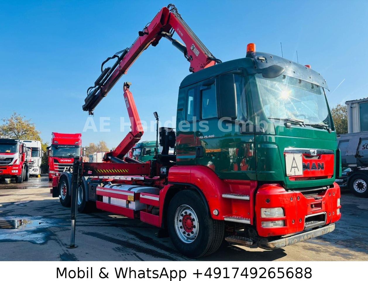 MAN TGS 26.400 6x2 Hiab XR21/HiabSpace3000 *Retarder - Hook lift truck, Crane truck: picture 1 MAN TGS 26.400 6x2 Hiab XR21/HiabSpace3000 *Retarder - Hook lift truck, Crane truck: picture 1