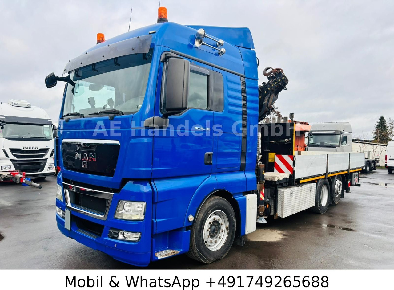 MAN TGX 26.540 XLX BL 6x2 FASSI F455 *Funk/Lenk+Lift - Dropside/ Flatbed truck, Crane truck: picture 1 MAN TGX 26.540 XLX BL 6x2 FASSI F455 *Funk/Lenk+Lift - Dropside/ Flatbed truck, Crane truck: picture 1