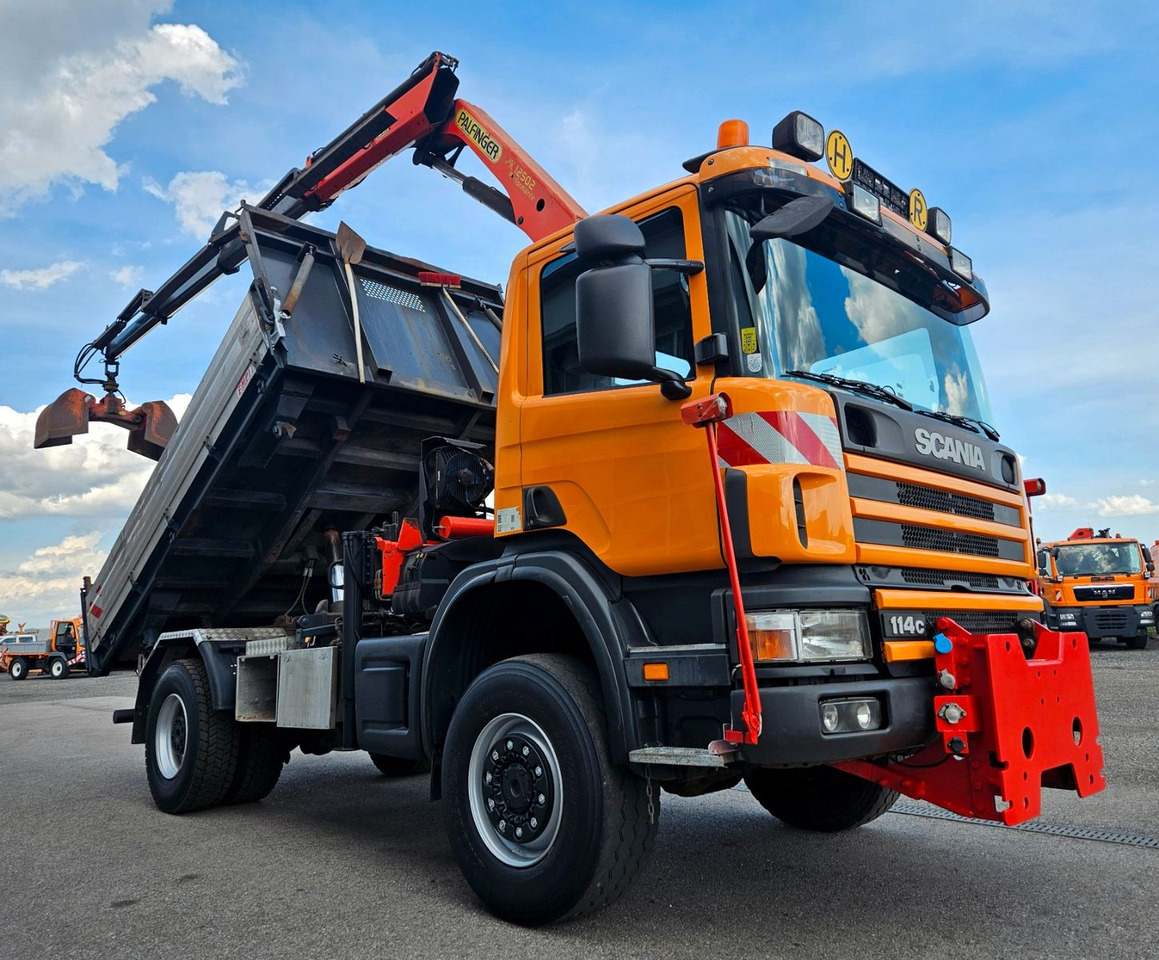 Scania P114 CB 380 4x4 Palfinger PK12502 Kran Funk - Tipper, Crane truck: picture 3 Scania P114 CB 380 4x4 Palfinger PK12502 Kran Funk - Tipper, Crane truck: picture 3