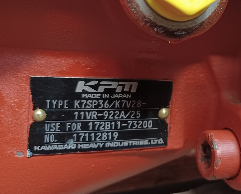 Kawasaki Heavy Industries K7SP36/K7V28-11VR-922A/25 - Hydraulic pump for Crawler excavator: picture 3 Kawasaki Heavy Industries K7SP36/K7V28-11VR-922A/25 - Hydraulic pump for Crawler excavator: picture 3