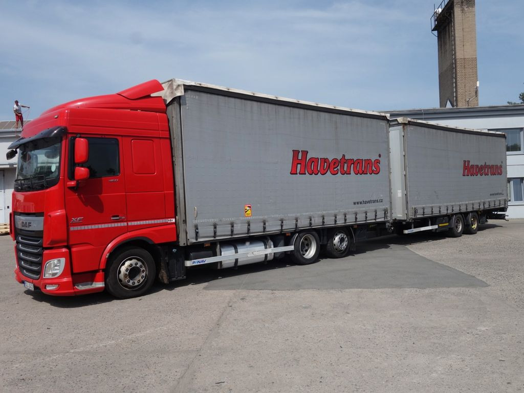 Curtainsider truck DAF XF 460 6x2 tandem 120m3, durchfahr: picture 1