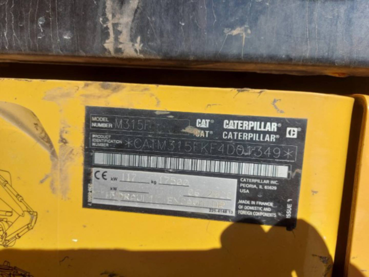 Wheel excavator CAT M315F: picture 6