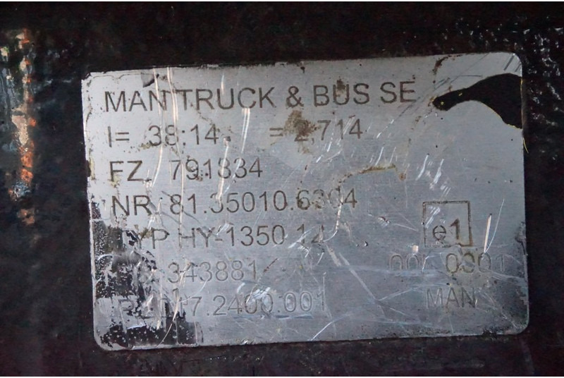 MAN HY-1350-12 38/14 - Rear axle for Truck: picture 4 MAN HY-1350-12 38/14 - Rear axle for Truck: picture 4