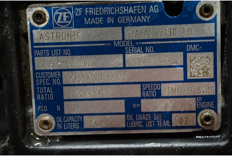 ZF 12AS2130DD TGS 81.32004-6257 - Gearbox for Truck: picture 5 ZF 12AS2130DD TGS 81.32004-6257 - Gearbox for Truck: picture 5