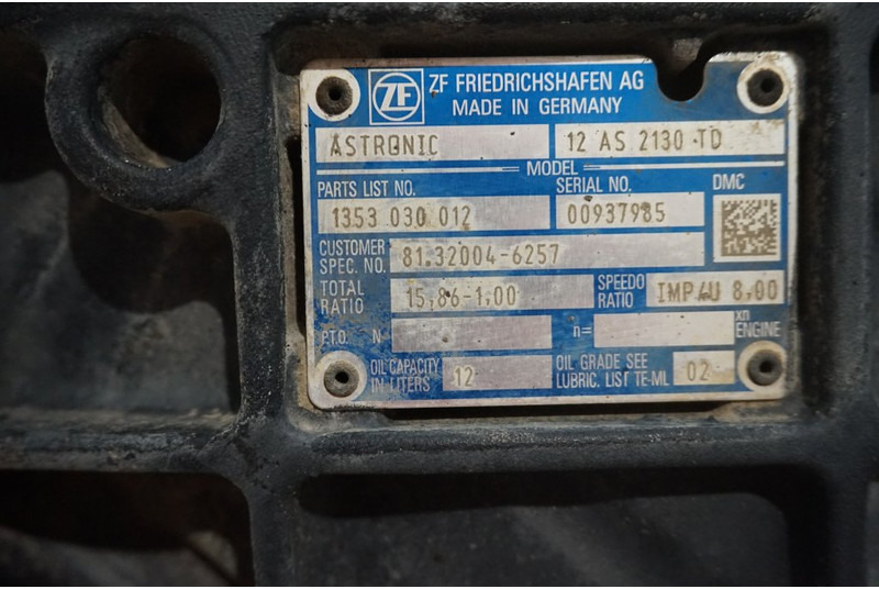 ZF 12AS2130DD TGS 81.32004-6257 - Gearbox for Truck: picture 5 ZF 12AS2130DD TGS 81.32004-6257 - Gearbox for Truck: picture 5