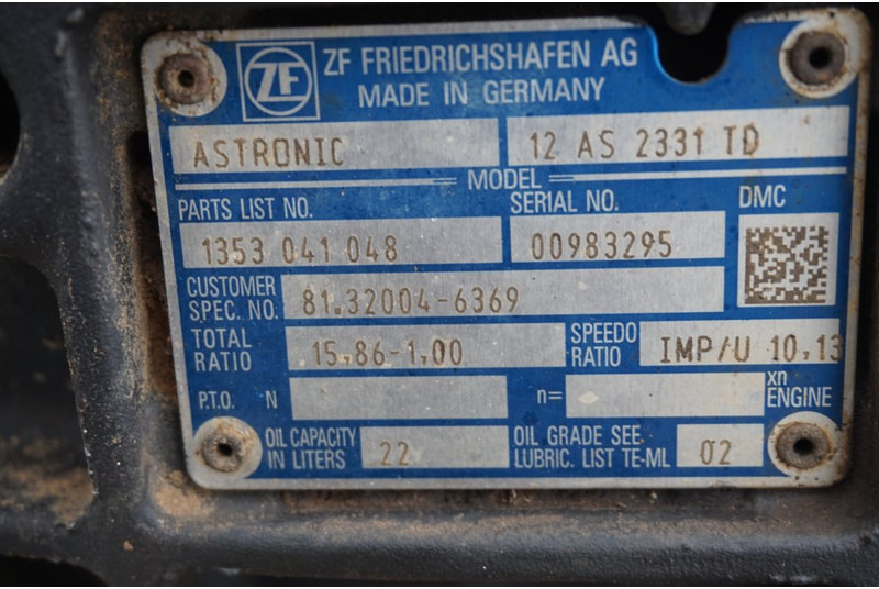ZF 12AS2131DD+INT3 81.32004-6369 - Gearbox for Truck: picture 5 ZF 12AS2131DD+INT3 81.32004-6369 - Gearbox for Truck: picture 5