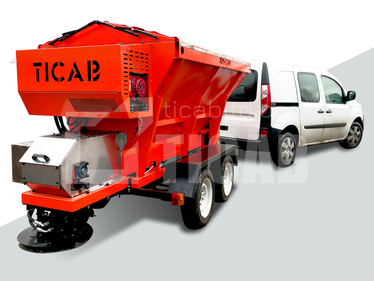 TICAB New Salt and Sand Spreader, Hopper spreader,Manufacturer, 1,5m³ - Belt semi-trailer: picture 1 TICAB New Salt and Sand Spreader, Hopper spreader,Manufacturer, 1,5m³ - Belt semi-trailer: picture 1