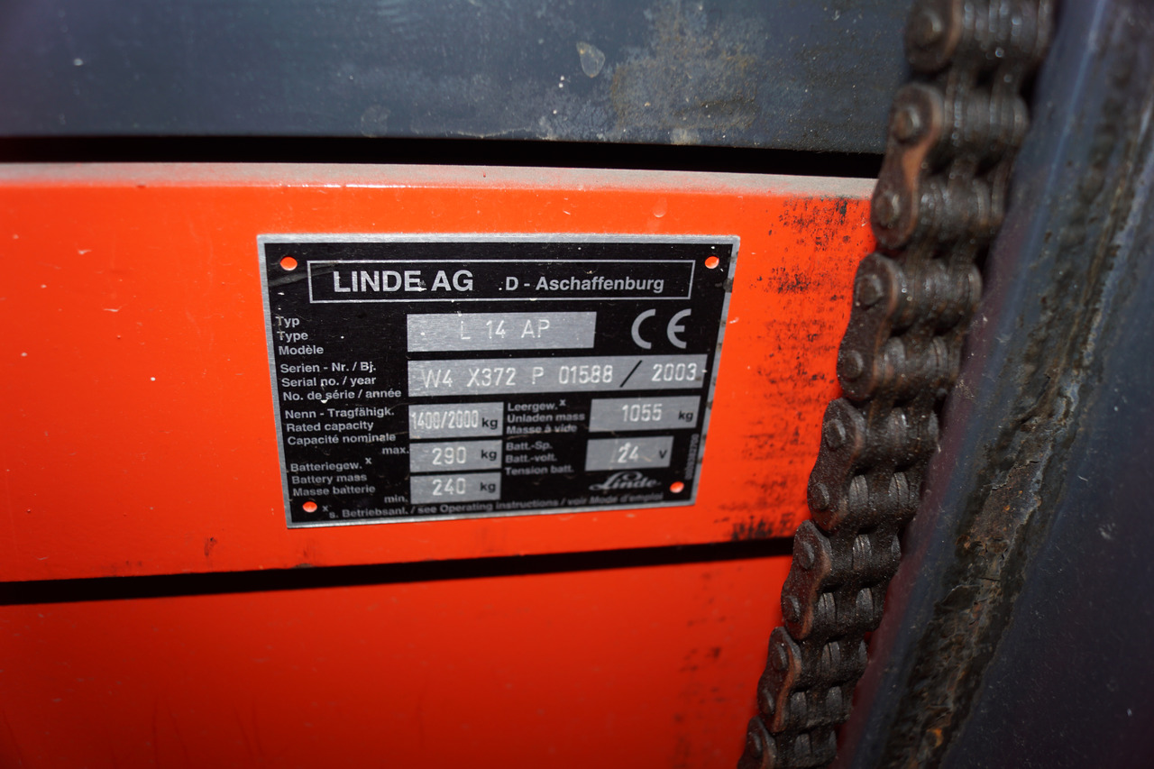 LINDE L14ap - Stacker: picture 4 LINDE L14ap - Stacker: picture 4