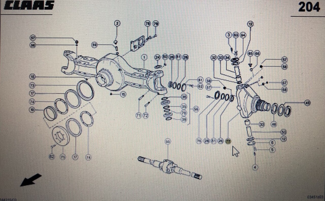 CLAAS 00 0581 112 0/00 0581 113 0/00 0599 873 1/00 0599 874 1/Claas Xerion 3300 - Steering knuckle for Farm tractor: picture 1 CLAAS 00 0581 112 0/00 0581 113 0/00 0599 873 1/00 0599 874 1/Claas Xerion 3300 - Steering knuckle for Farm tractor: picture 1