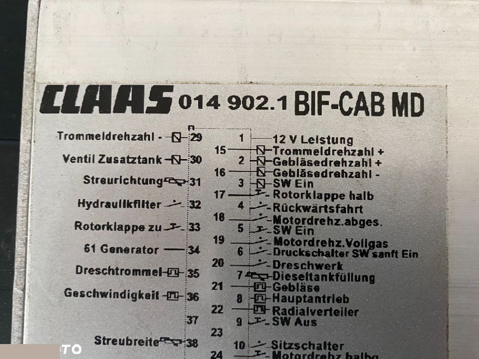 Claas Lexion 450-460-480 - 014 902.1 Płyta bezpieczników i modułów BIF CAB MD - Fuse for Agricultural machinery: picture 1 Claas Lexion 450-460-480 - 014 902.1 Płyta bezpieczników i modułów BIF CAB MD - Fuse for Agricultural machinery: picture 1