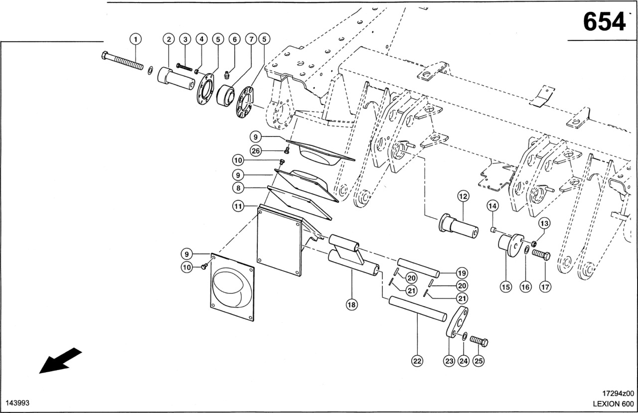 Claas Lexion 600 AMORTYZATOR 0007645752 (Amortyzacja osi napędowej do mts) - Shock absorber for Combine harvester: picture 1 Claas Lexion 600 AMORTYZATOR 0007645752 (Amortyzacja osi napędowej do mts) - Shock absorber for Combine harvester: picture 1