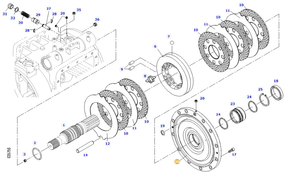 Fendt 414 Vario - wał napędowy tarczy sprzęgła 716100420022 - Clutch disc for Agricultural machinery: picture 1 Fendt 414 Vario - wał napędowy tarczy sprzęgła 716100420022 - Clutch disc for Agricultural machinery: picture 1