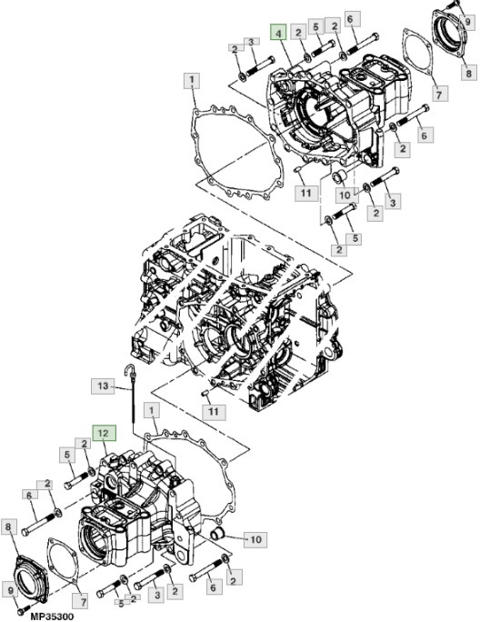 John Deere 3120 3320 3520 3720 - oś tylna obudowa LVU801517 - Rear axle for Farm tractor: picture 1 John Deere 3120 3320 3520 3720 - oś tylna obudowa LVU801517 - Rear axle for Farm tractor: picture 1