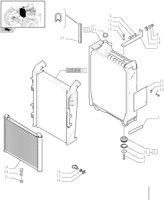 New Holland T6090 Chlodnica posrednia 84214439 - Intercooler for Farm tractor: picture 1 New Holland T6090 Chlodnica posrednia 84214439 - Intercooler for Farm tractor: picture 1