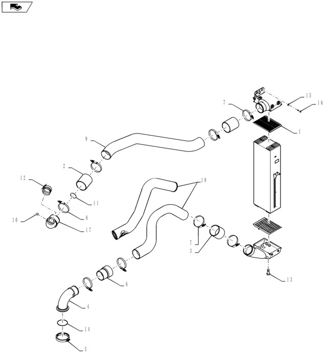 New Holland T6090 T7230 Chlodnica posrednia 84336271 - Intercooler for Farm tractor: picture 1 New Holland T6090 T7230 Chlodnica posrednia 84336271 - Intercooler for Farm tractor: picture 1