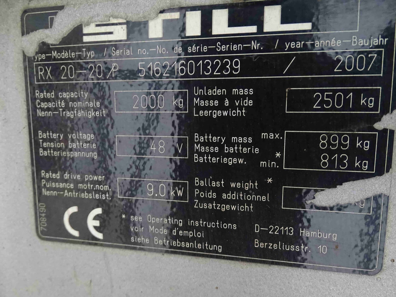 Package 13: STILL RX20-20P & RX60-25 - Electric forklift: picture 3 Package 13: STILL RX20-20P & RX60-25 - Electric forklift: picture 3