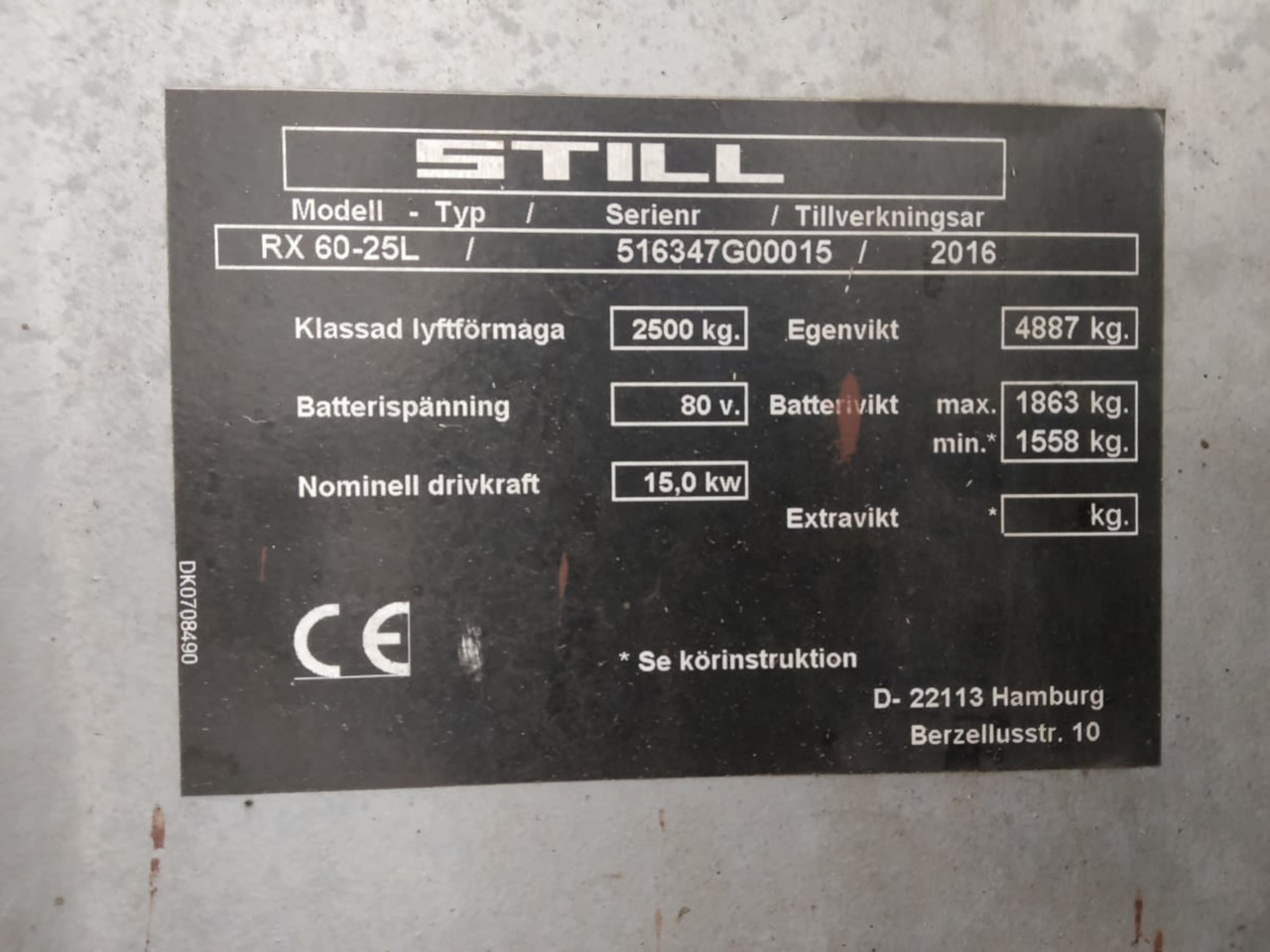Package 14: STILL RX20-20P & RX60-25L - Electric forklift: picture 3 Package 14: STILL RX20-20P & RX60-25L - Electric forklift: picture 3